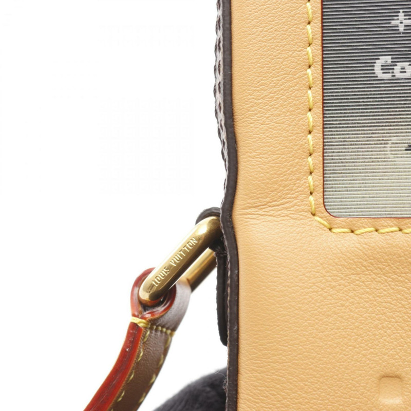 Louis Vuitton 音樂播放器可穿戴錢包 Monogram 單肩包，採用塗層帆布和皮革製成，棕色，女士，M14063-4