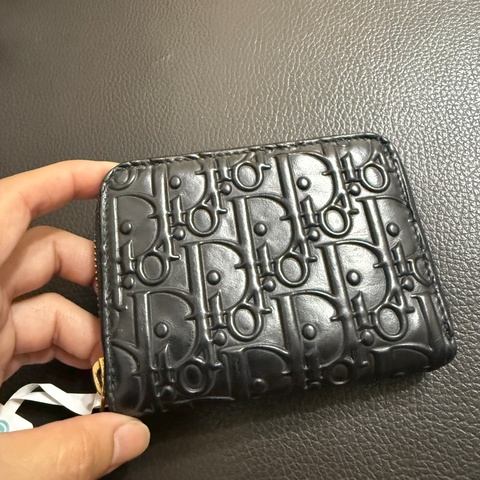 Dior  大ㄇ拉鏈 全皮革 卡夾 短夾