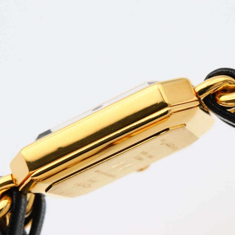 CHANEL Premiere M 手錶，GP（鍍金），皮革，女士，黑色，H0001-10