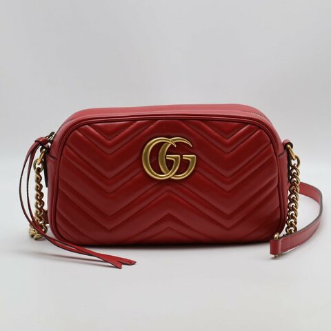 GUCCI Marmont相機包 - 小號紅金