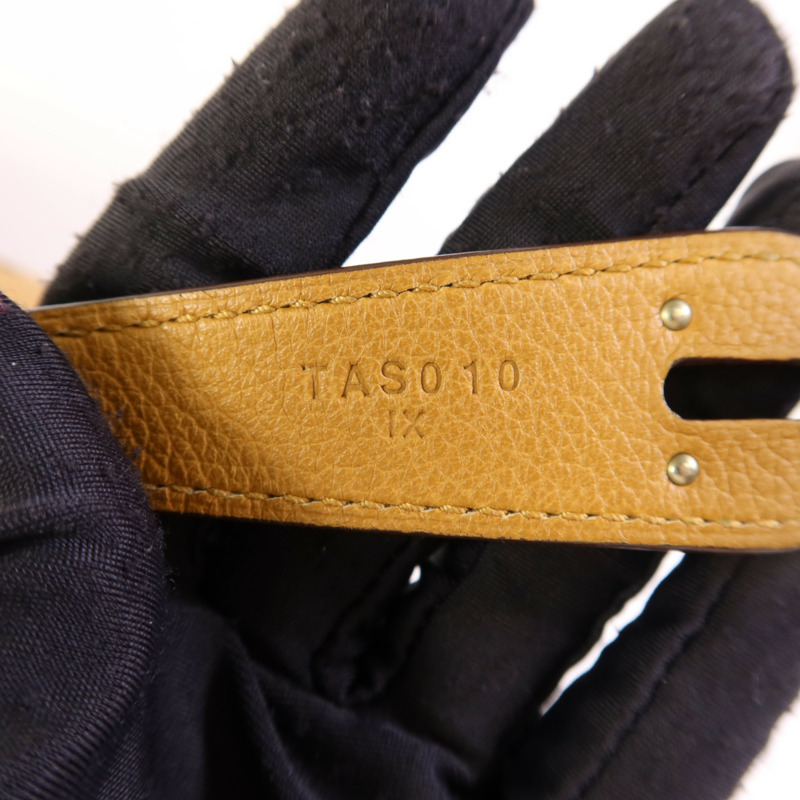 HERMES Evercolor皮革Lindy 30銀扣手挽肩背兩用袋Sesame-7