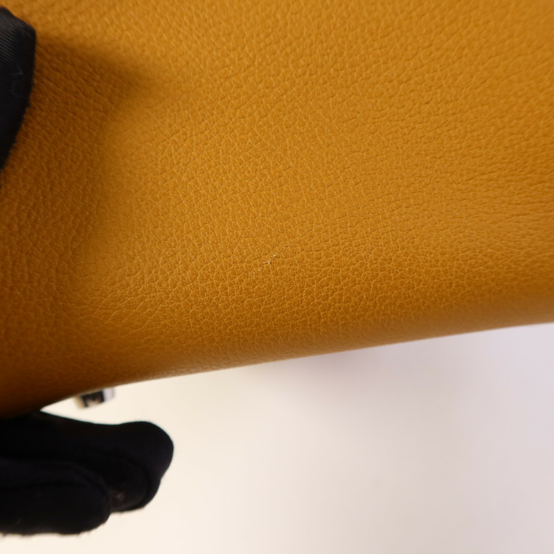 HERMES Evercolor皮革Lindy 30銀扣手挽肩背兩用袋Sesame-14