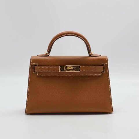 HERMES Mini kelly ll - 金棕金 Y