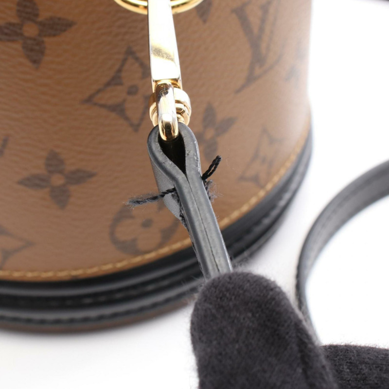 Louis Vuitton 坎城手提包，塗層帆布和皮革，Monogram Reverse，女款，棕黑色，M43986-5