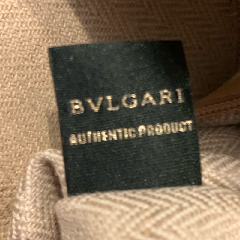 BVLGARI Chandra經典logo金屬扣環 駝色皮革手提包 肩背包-29