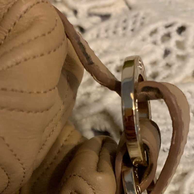 BVLGARI Chandra經典logo金屬扣環 駝色皮革手提包 肩背包-50