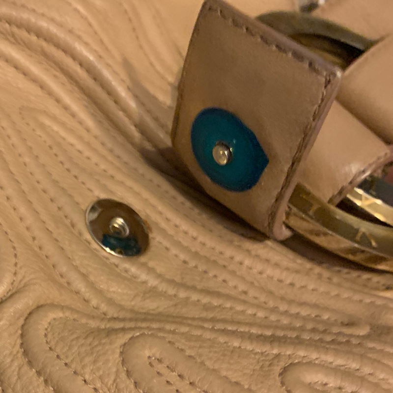 BVLGARI Chandra經典logo金屬扣環 駝色皮革手提包 肩背包-58