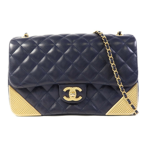 CHANEL 牛皮皮革Chain Shoulder Bag金扣鏈帶肩背袋