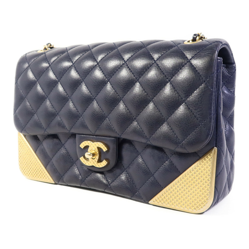 CHANEL 牛皮皮革Chain Shoulder Bag金扣鏈帶肩背袋-2