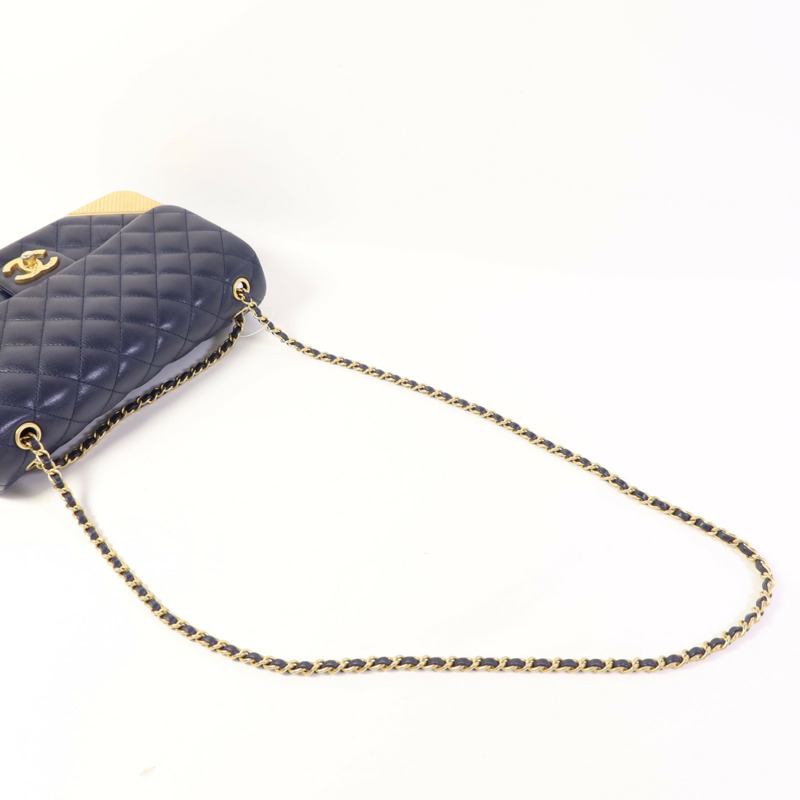 CHANEL 牛皮皮革Chain Shoulder Bag金扣鏈帶肩背袋-4