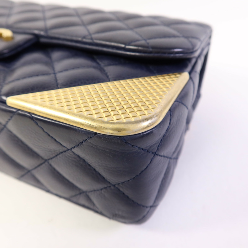 CHANEL 牛皮皮革Chain Shoulder Bag金扣鏈帶肩背袋-13