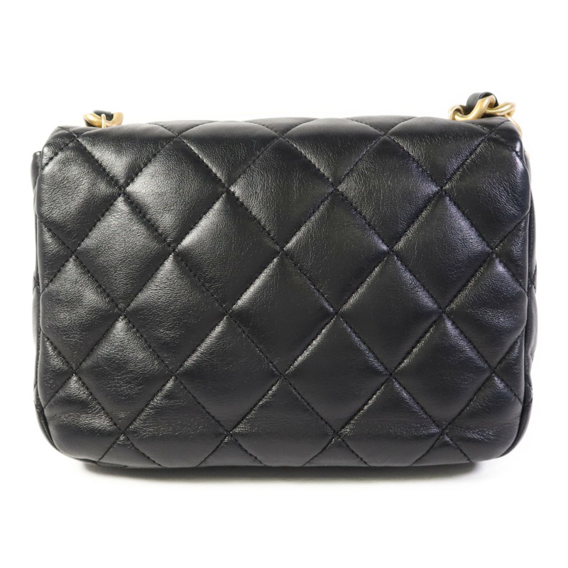 CHANEL 羊皮皮革Chain Shoulder Bag金扣鏈帶肩背袋-1