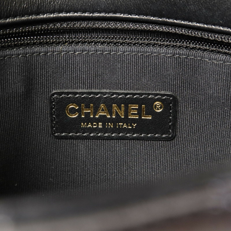 CHANEL 羊皮皮革Chain Shoulder Bag金扣鏈帶肩背袋-6