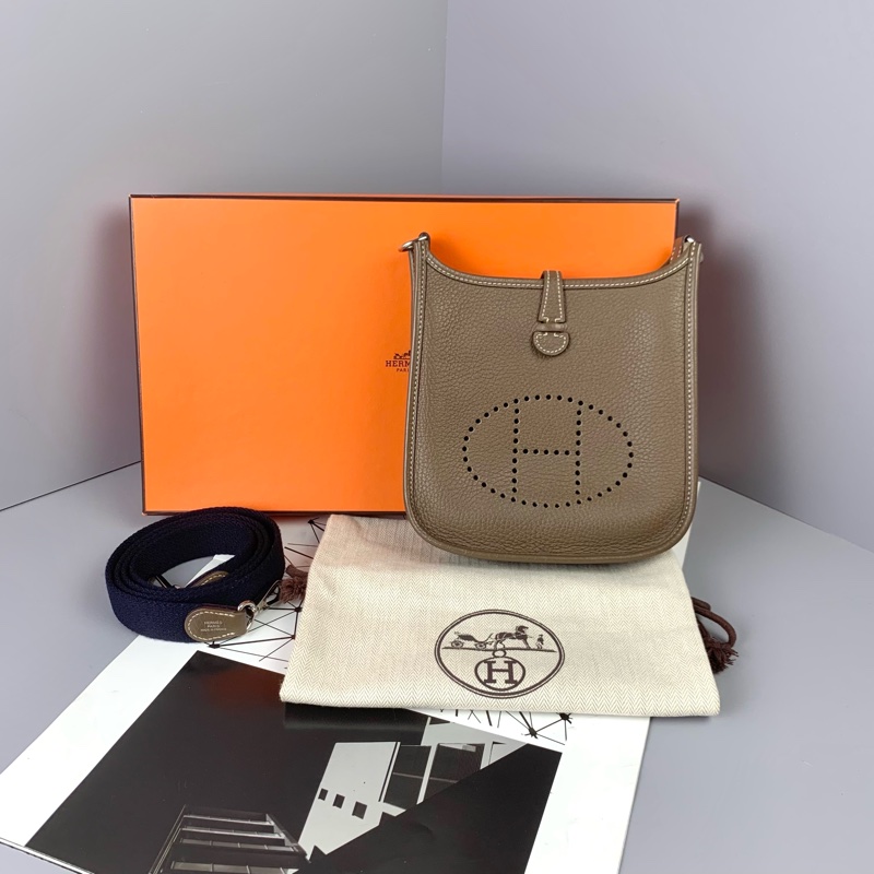 ◻️Hermes 迷你 mini evelyne 依芙琳大象灰-0
