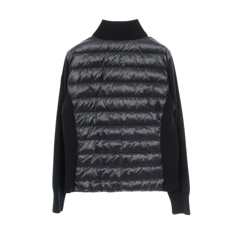 MONCLER 開襟羊毛羽絨外套 9B00023M1131742S 尼龍海軍藍 新款 女款-1