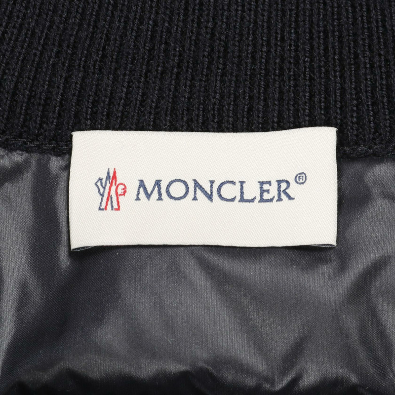 MONCLER 開襟羊毛羽絨外套 9B00023M1131742S 尼龍海軍藍 新款 女款-2
