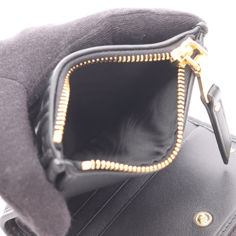 Miu Miu MATELASSE'MIU 雙折迷你皮夾 5ML024AFPPF0002 皮革 黑色-4