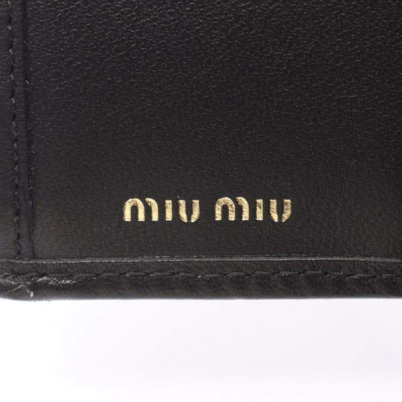 Miu Miu MATELASSE'MIU 雙折迷你皮夾 5ML024AFPPF0002 皮革 黑色-5