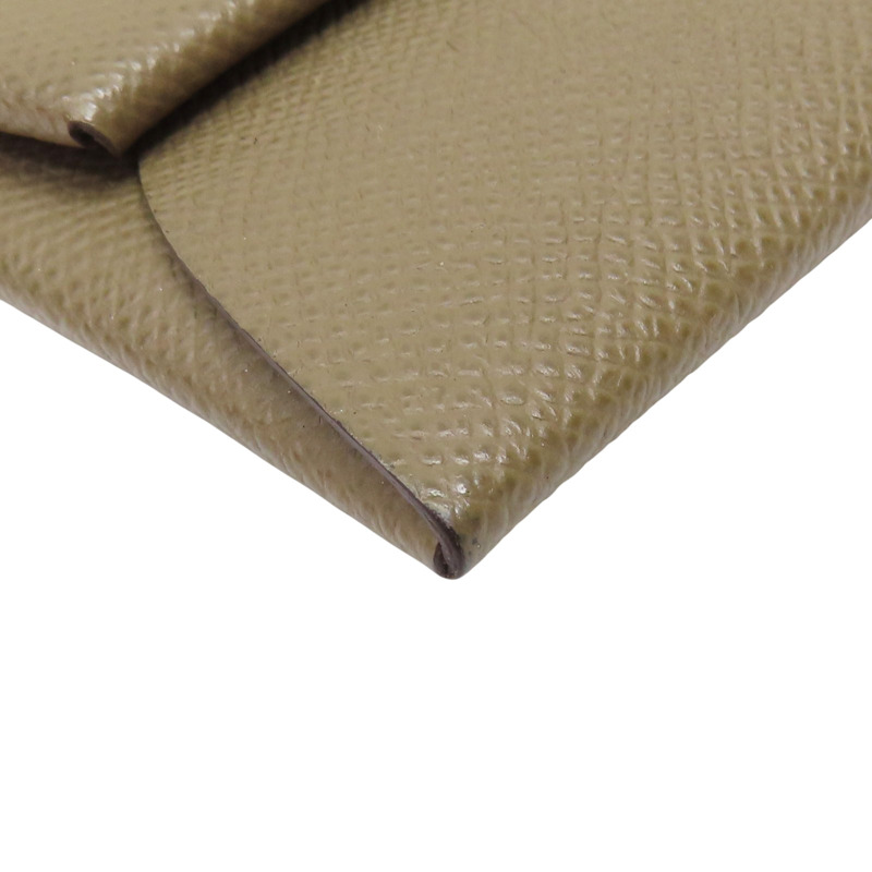 灰色 Epsom牛皮 Bastia 扣式零錢包 B刻【HERMES 愛馬仕】-8