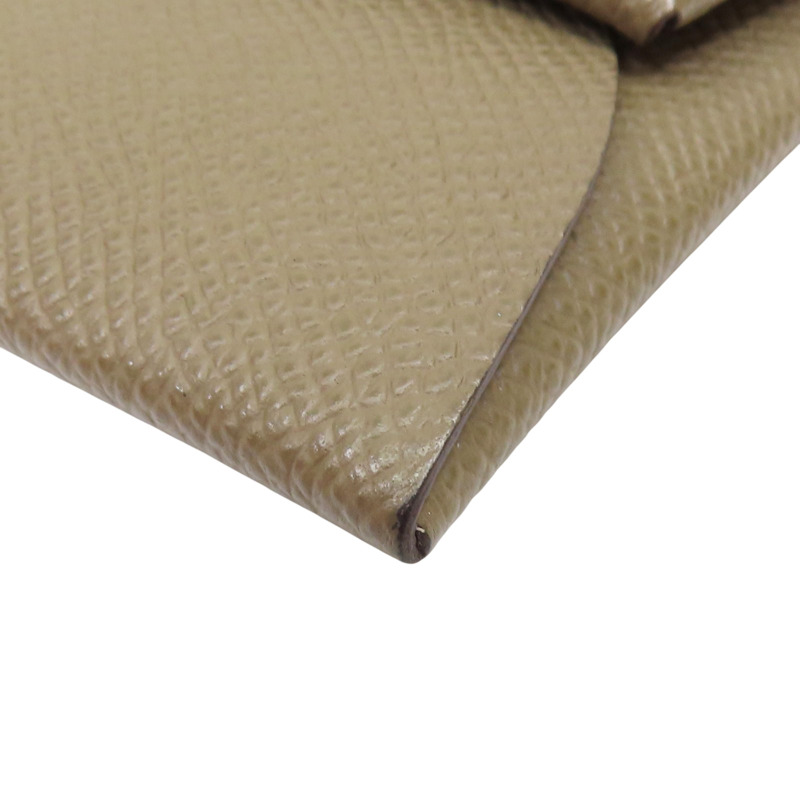 灰色 Epsom牛皮 Bastia 扣式零錢包 B刻【HERMES 愛馬仕】-9