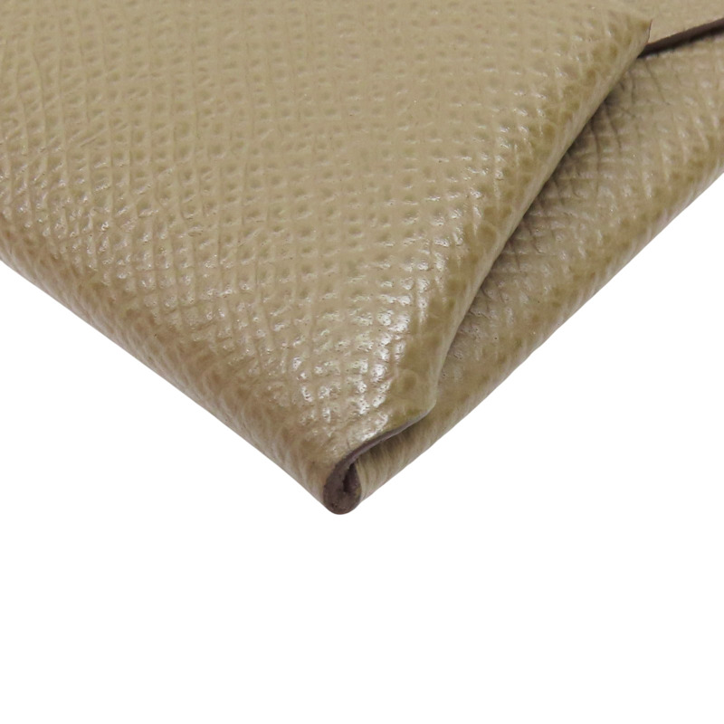 灰色 Epsom牛皮 Bastia 扣式零錢包 B刻【HERMES 愛馬仕】-11