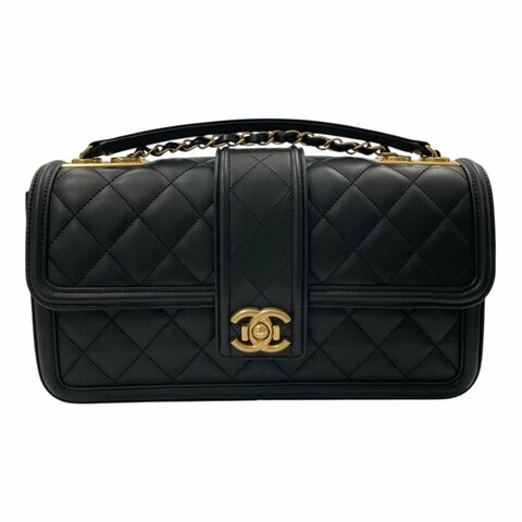 CHANEL 香奈兒 A90671 菱格紋肩背信封包 肩背包/斜背包 黑色