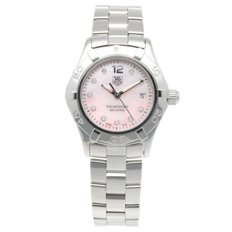 TAG Heuer 豪雅競潛系列 WAF141A 不鏽鋼石英腕錶，翻新款，女錶，鑲嵌10顆鑽石，粉紅錶殼-7