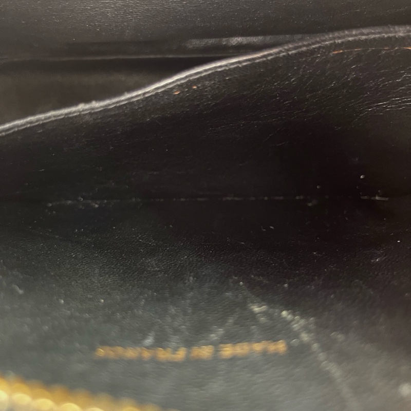 「JL精品代購」9新 香奈兒黑金羊黛妃金球流蘇相機雕花鏈條包-21