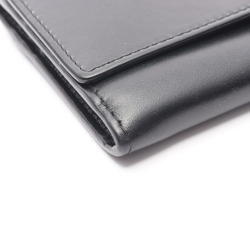 BURBERRY TB 雙折長款皮夾，黑色真皮，二手女款-6