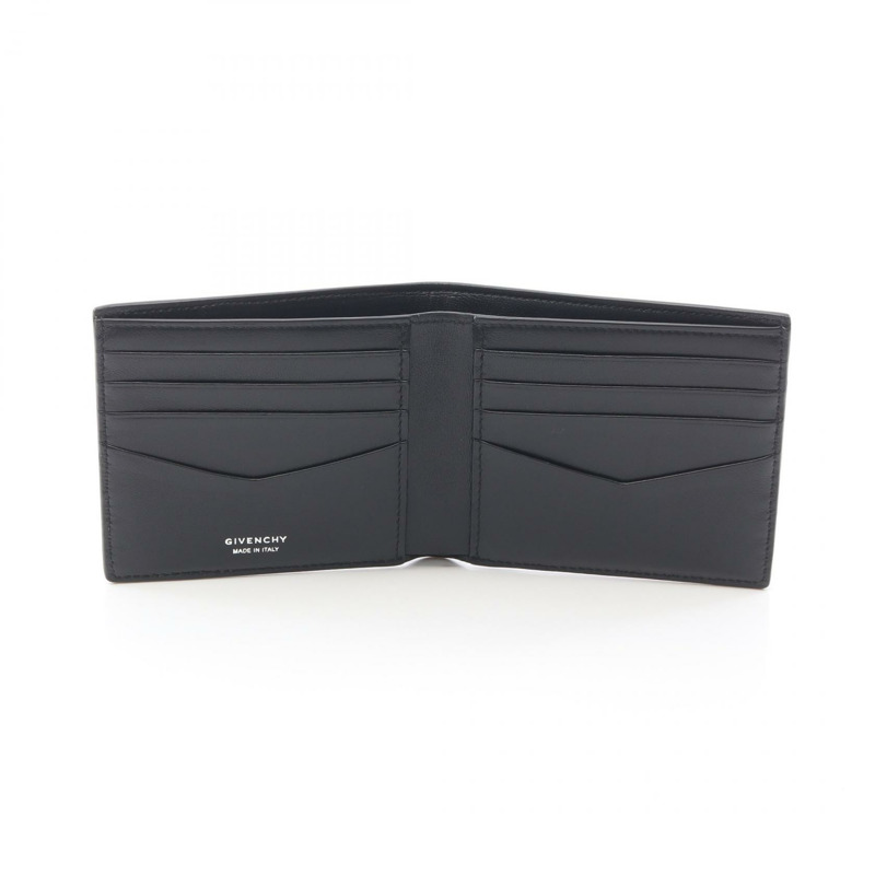 紀梵希 4G 雙折皮夾,黑色,男士二手,皮革材質,小巧便攜-2