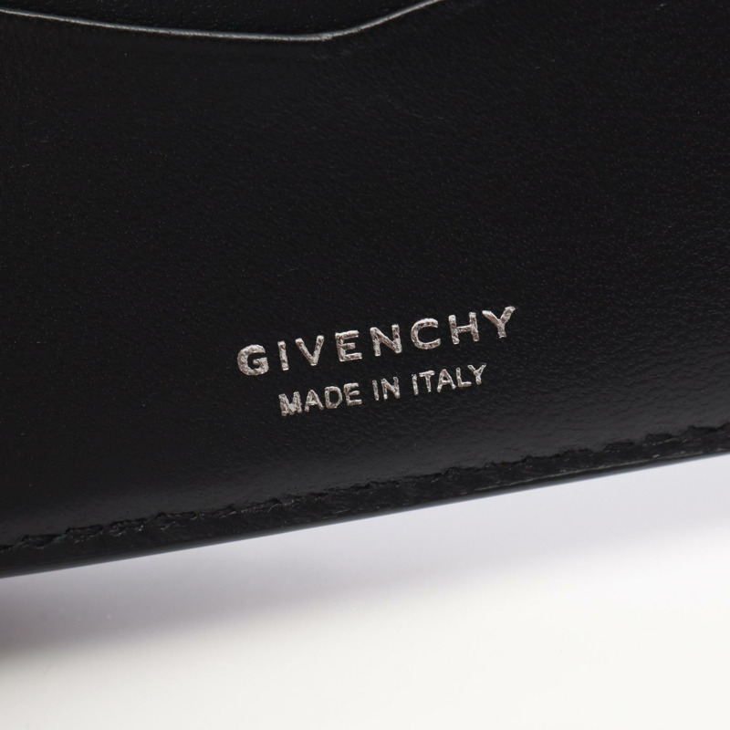 紀梵希 4G 雙折皮夾,黑色,男士二手,皮革材質,小巧便攜-3