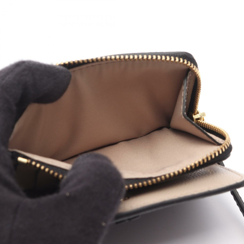 Tory Burch MCGRAW 雙折迷你皮夾 158904001 皮革 黑色 全新 女士-3