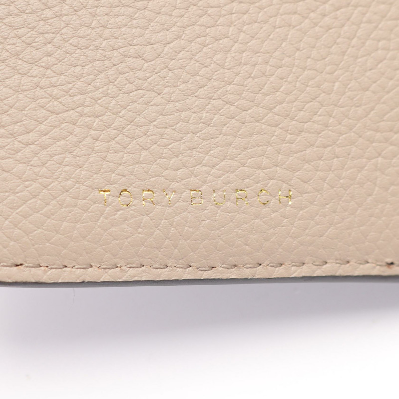 Tory Burch MCGRAW 雙折迷你皮夾 158904001 皮革 黑色 全新 女士-4