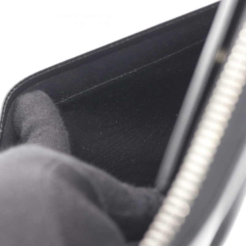 PRADA 黑色 Saffiano 皮革長拉鍊皮夾，二手，男女通用-5