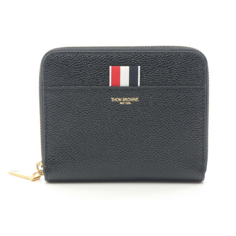 THOM BROWNE 圓形皮夾 FAW013A00198001 黑色真皮 全新 男女通用