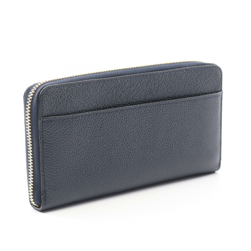 COACH 女士長拉鍊皮夾 58059 皮革海軍藍二手-1