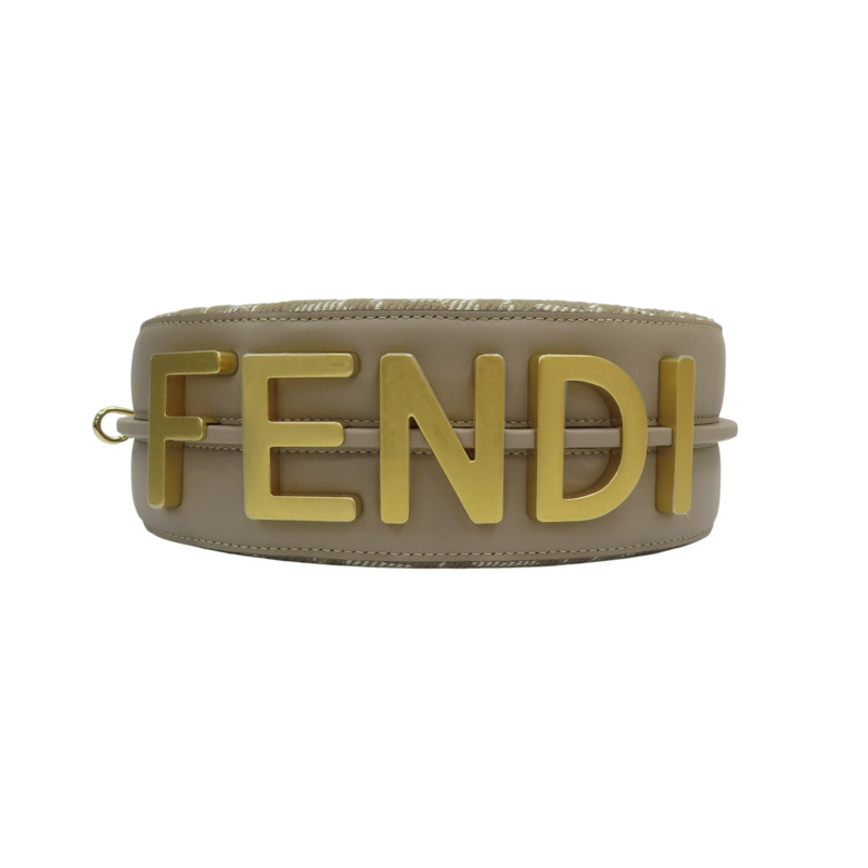 鴿子灰 FF提花帆布 迷你 Fendigraphy 肩背包 8BS081 【FENDI 芬迪】 8BS081AUPXF1SNX-4
