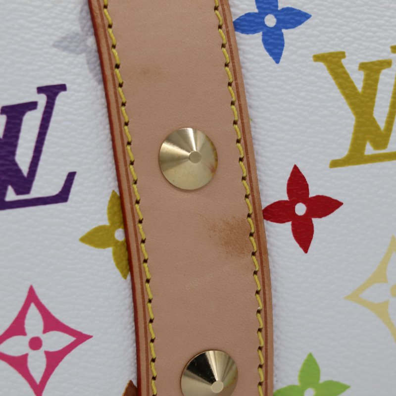 【收藏品級🌟專櫃 15 萬】Louis Vuitton 路易威登 x 村上隆 Takashi Murakami 白三彩 經典花紋 Keepall 45 波士顿包 旅行袋 手提包 M92640-14