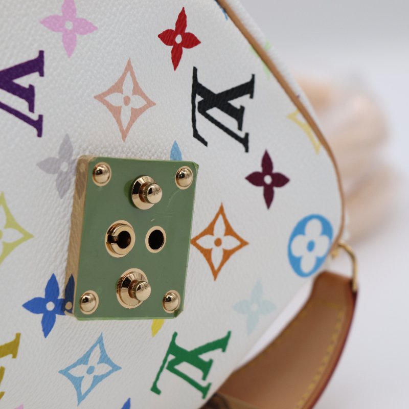 【收藏品級🌟專櫃 15 萬】Louis Vuitton 路易威登 x 村上隆 Takashi Murakami 白三彩 經典花紋 Keepall 45 波士顿包 旅行袋 手提包 M92640-15