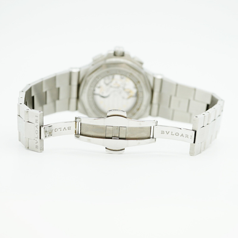 寶格麗 Diagono Calibro 303 DG42C14SWGSDCH 男士腕錶，灰色錶盤-4