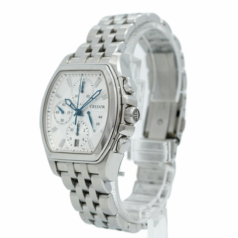 精工 Credor 6S77-00A0 GCBK993 銀色錶盤男士腕錶-2