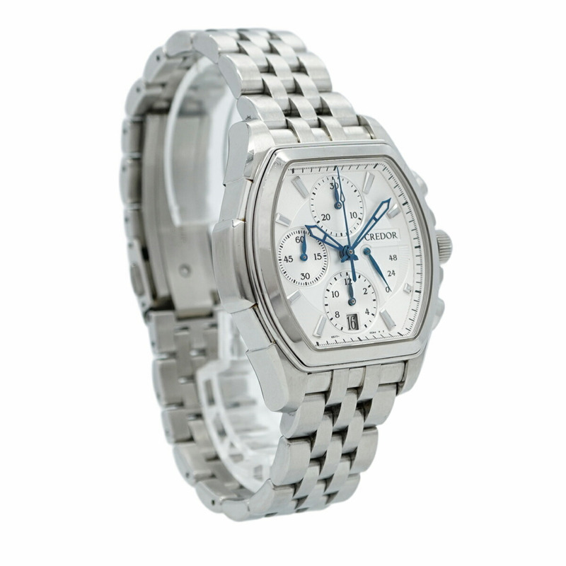 精工 Credor 6S77-00A0 GCBK993 銀色錶盤男士腕錶-3