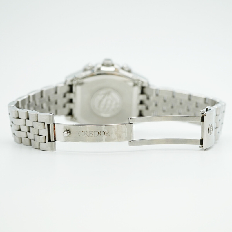 精工 Credor 6S77-00A0 GCBK993 銀色錶盤男士腕錶-4