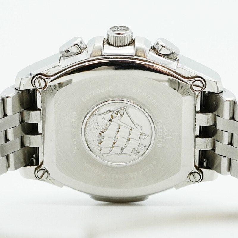 精工 Credor 6S77-00A0 GCBK993 銀色錶盤男士腕錶-5