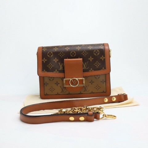 Louis Vuitton Dauphine 達芙妮中號 老花拼色肩背包 斜背包 晶片款
