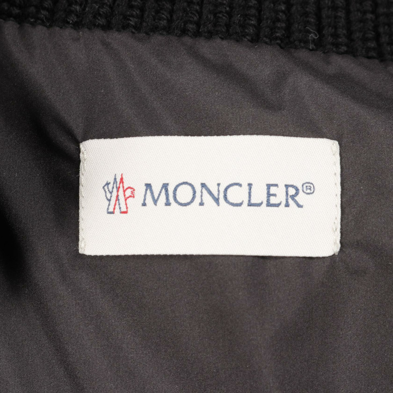 MONCLER 羊毛聚酯開襟衫羽絨外套 9B00035M1131999M 黑色 全新 女款-2