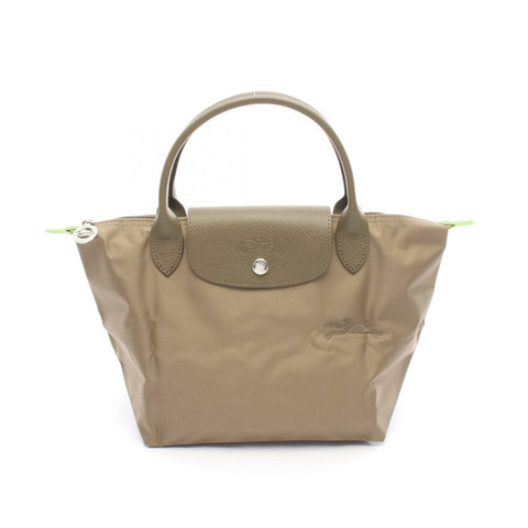 Longchamp Le Pliage 綠色 S 托特包 1621919M04 帆布皮革卡其色 新款 女士
