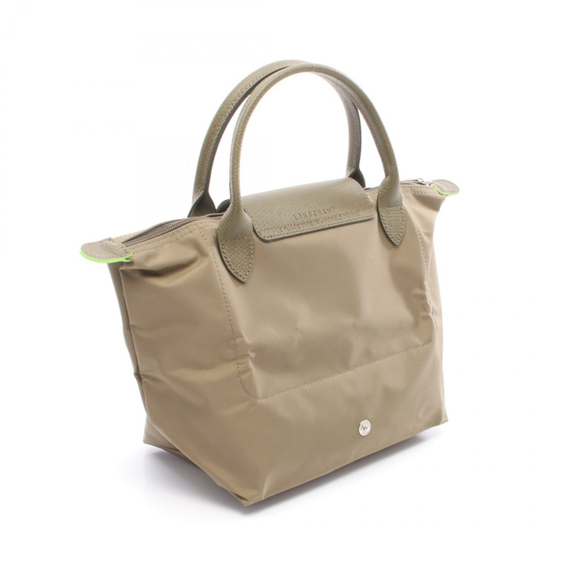 Longchamp Le Pliage 綠色 S 托特包 1621919M04 S 帆布皮革卡其色 新款 女士-1