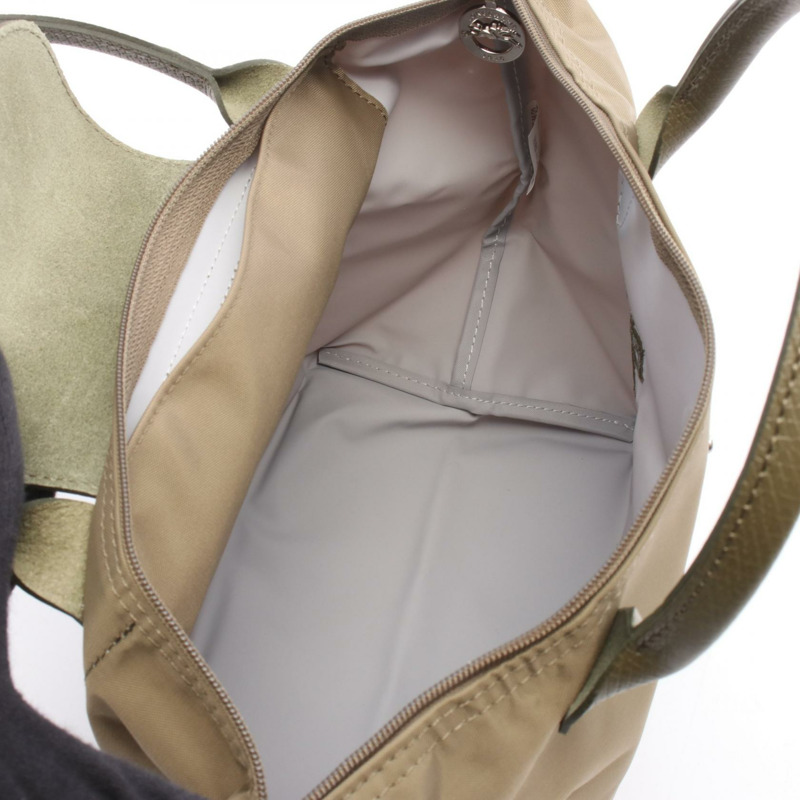 Longchamp Le Pliage 綠色 S 托特包 1621919M04 S 帆布皮革卡其色 新款 女士-2