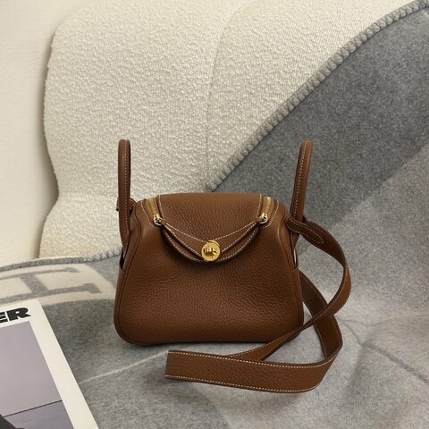 HERMES Mini lindy - 金棕金 B